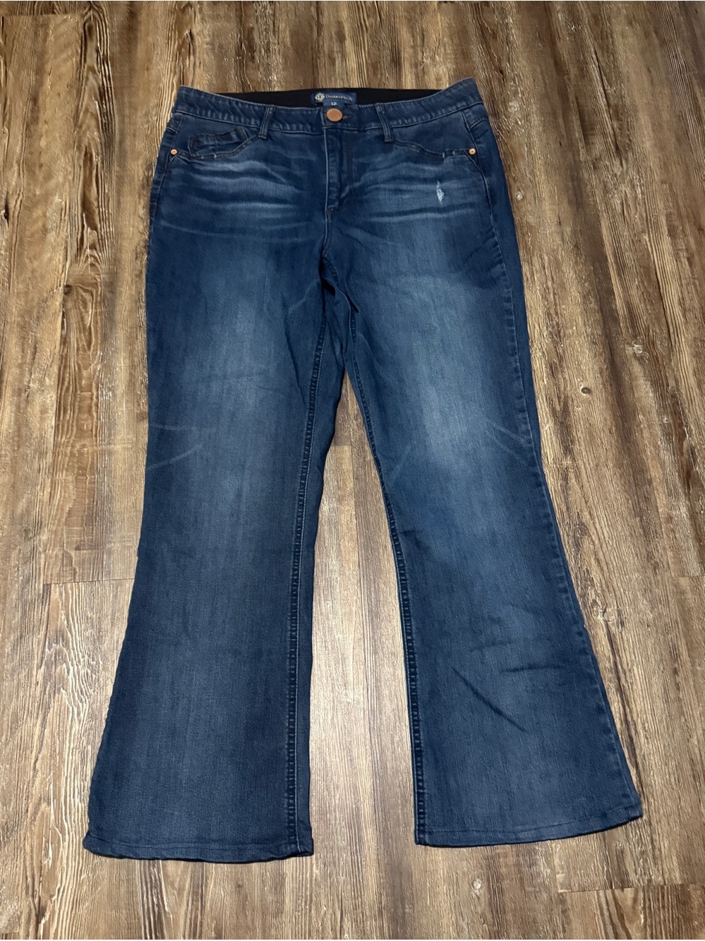 Democracy Ab Solution Bootcut Jeans Women's 12 High Rise Stretchy Classic Wash